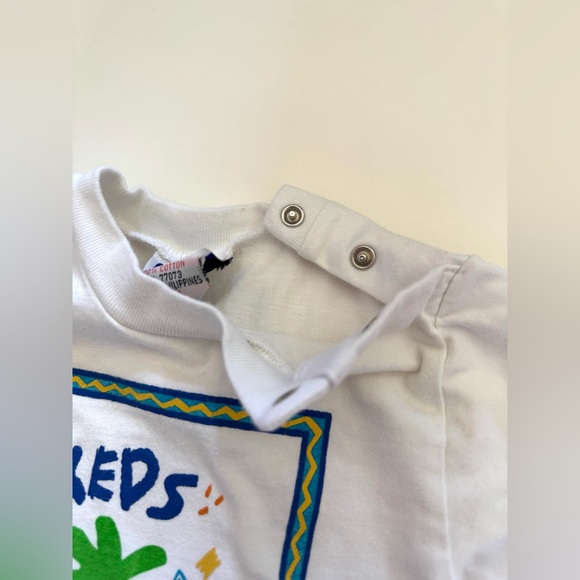 Vintage Keds White Graphic Baby Tee - Picture 4 of 6